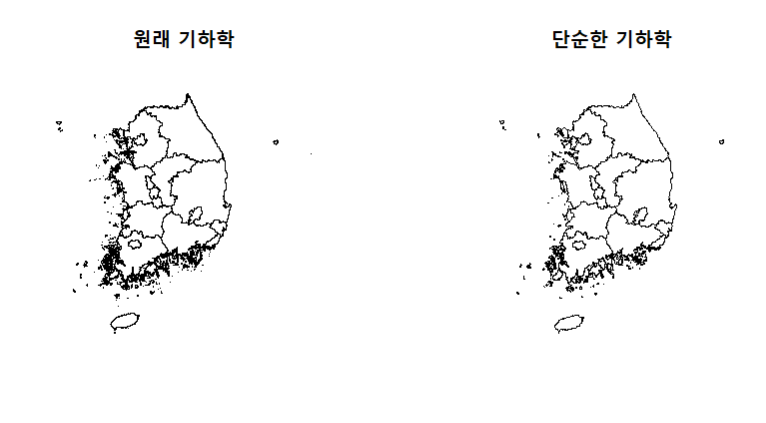 rmapshaper를 이용한 세계 지도 폴리곤 경계 정점 단순화 비교