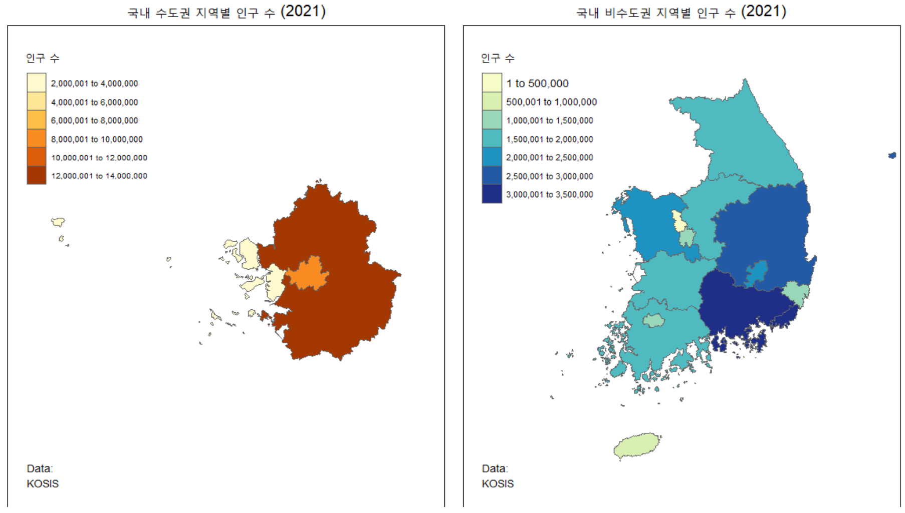 tmap을 활용한 분할 지도 및 비례 심볼 지도