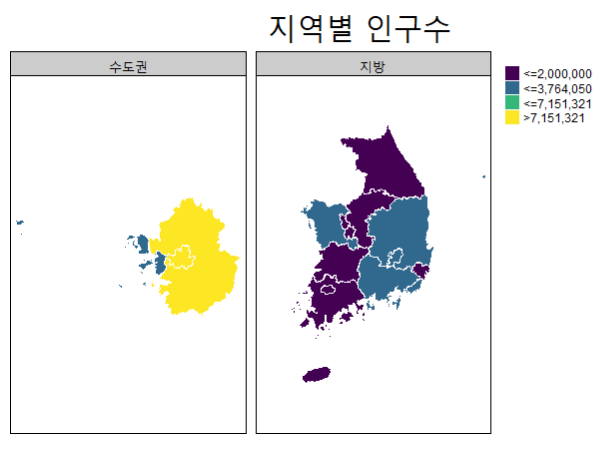 tmap view 모드의 인터랙티브 웹 지도 시각화