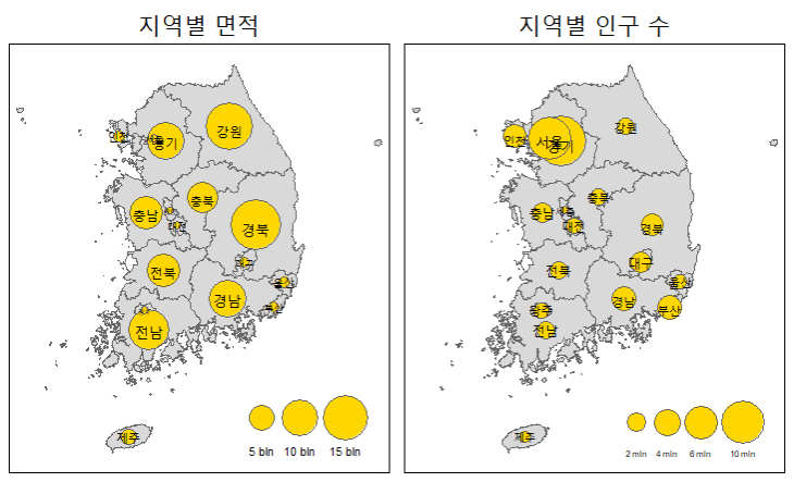 tmap 인셋 지도 레이아웃 구성 결과